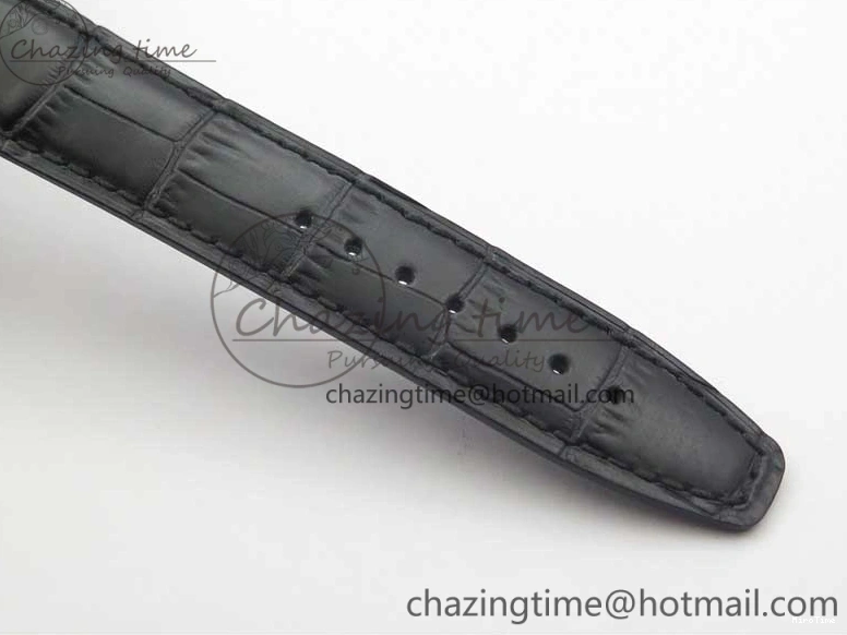 MIROTIME 0106 Portofino Chrono RG ZF 1:1 Best Edition Blue Dial Gold Markers on Black Leather Strap A FlexibleFit 7112